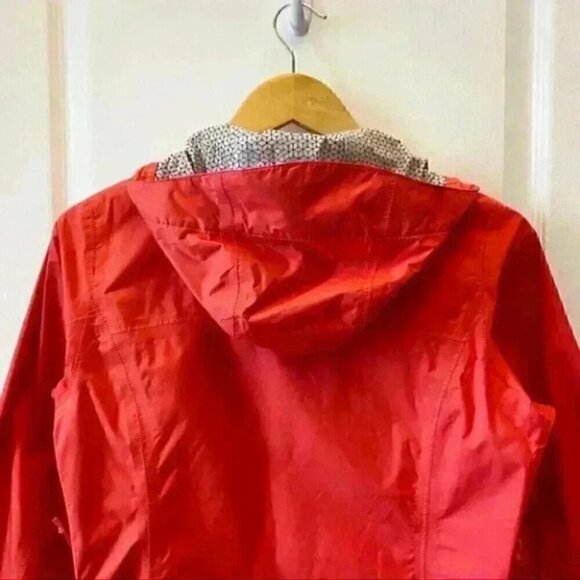 Columbia Jacket Omni Shield Waterproof Nylon Windbreaker Hood Coral Orange XS - Picture 8 of 16